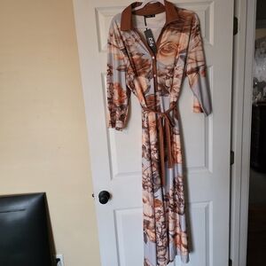 Floral Long Sleeve Maxi Dress
